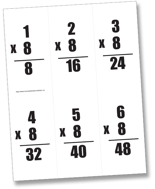 Multiplication Cards with Answers